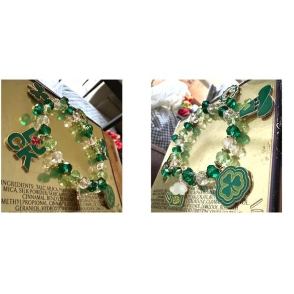 St Patricks Day Charm Bracelet Stretch Shamrocks Luck Leprechaun Hat Bee… - Picture 6 of 12